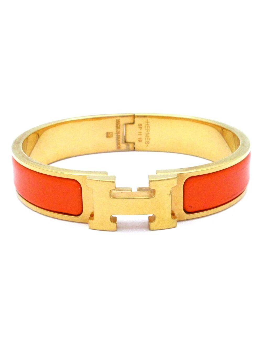 Hermes Clic H Gold Orange Hardware #302162H58B